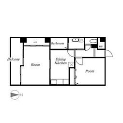 メゾン北千種 4階2DKの間取り