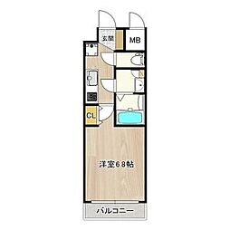 インプルーブ鶴舞 12階1Kの間取り