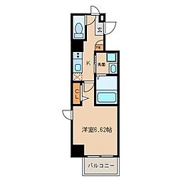 Z・R名駅 9階1Kの間取り
