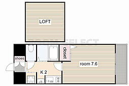 プレサンス名古屋駅前アクシス 6階1Kの間取り