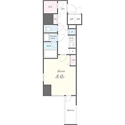 セイワパレス丸の内駅前プレミア 5階1Kの間取り