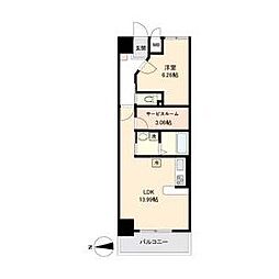 ファインブルーム新栄 1LDKの間取図画像
