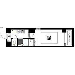 タウンコート児島 7階1Kの間取り