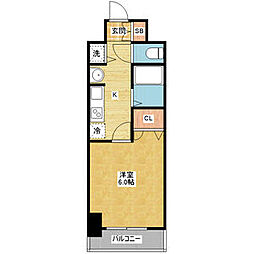 プレサンス名古屋STATIONビーフレックス 9階1Kの間取り