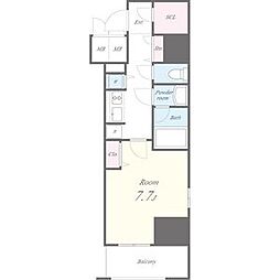 セイワパレス丸の内駅前プレミア 15階1Kの間取り