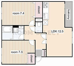 間取図画像 2LDK