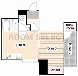 中京第3ビル 405 4階1LDKの間取り