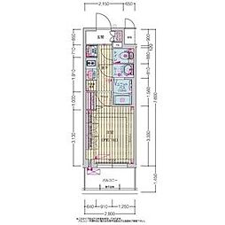 プレサンス上前津ディアシス 3階1Kの間取り