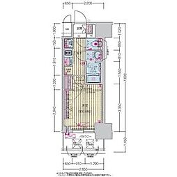 プレサンス上前津ディアシス 3階1Kの間取り