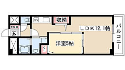 T-COURT(ティーコート) 3階1LDKの間取り