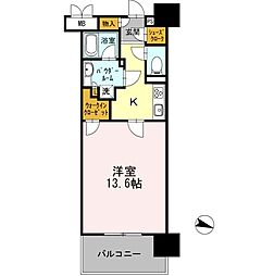 ロイヤルパークスＥＲささしま　EAST 6階1Kの間取り