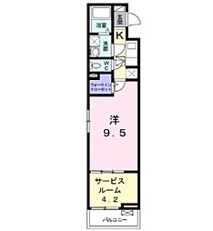 リファイメント 1階1SKの間取り