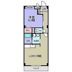 リュミエール 2階1LDKの間取り