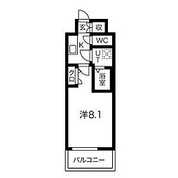 エスリード新栄グラティア 9階1Kの間取り