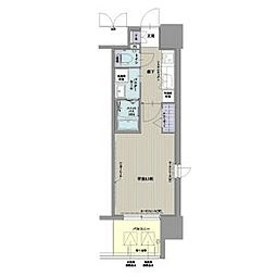 パルティール高畑アネックス 8階1Kの間取り