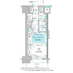 プレサンスロジェ名古屋駅前 10階1DKの間取り