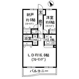 マ・ピエス　E　III 1階1SLDKの間取り
