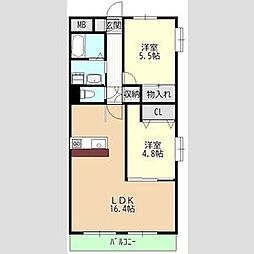 間取図画像 2LDK
