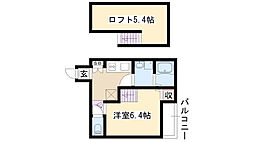 Cathbharr 車道 2階1Kの間取り