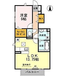 Ｐｉａｃｅｒｅ 1階1LDKの間取り