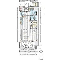 エステムコート名古屋サウスネクスト 8階1DKの間取り