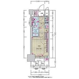 プレサンス上前津ディアシス 5階1Kの間取り