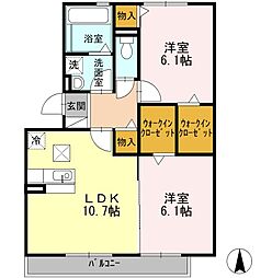 間取図画像 2LDK