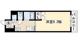 HF久屋大通レジデンス 6階1Kの間取り