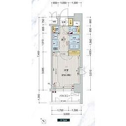 プレサンス千種駅前ネオステージ 4階1Kの間取り