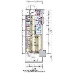 プレサンス上前津ディアシス 5階1Kの間取り