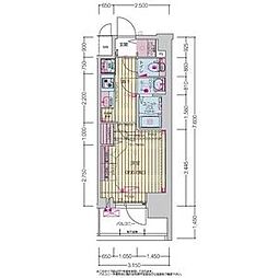 プレサンス上前津ディアシス 7階1Kの間取り