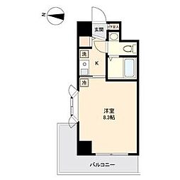 La　Douceur新栄 14階ワンルームの間取り