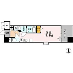 名駅アイサンメゾン 3階ワンルームの間取り