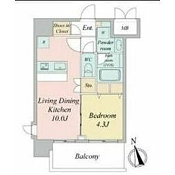 スプランディッド大須門前町 7階1LDKの間取り