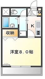 Ｍｉｋａｇｅ　Ｈｅｉｇｈｔｓ 2階1Kの間取り