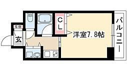 AXIS桜通内山 5階1Kの間取り