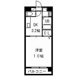 カサグランデ新栄 3階1Kの間取り