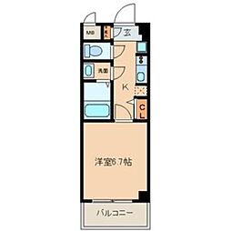 Stella 1階1Kの間取り