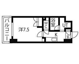 アマーレ葵 2階1Kの間取り