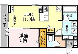 D-ASTRO 3階1LDKの間取り