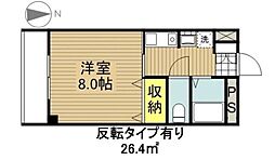 アビテイケダ 3階1Kの間取り