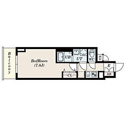 S-RESIDENCE東別院 13階1Kの間取り