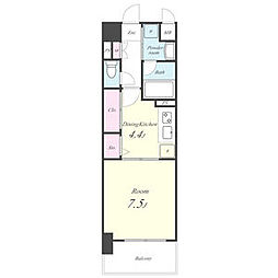 シグナス 7階1Kの間取り