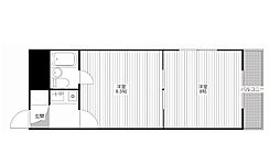 東和マンション広小路 2Kの間取図画像