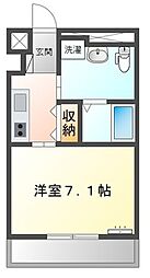 ラ　イスラ　グランデ 1階1Kの間取り