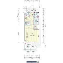 プレサンス　THE　栄 9階1Kの間取り