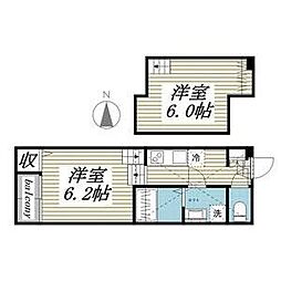 LUNA　FORZA新守山 1階1Kの間取り