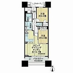 プラウド金山 11階2LDKの間取り