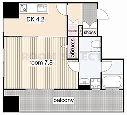 さくらHills NAGOYA WEST 7階1DKの間取り