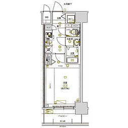 CREST TAPP新栄 2階1Kの間取り